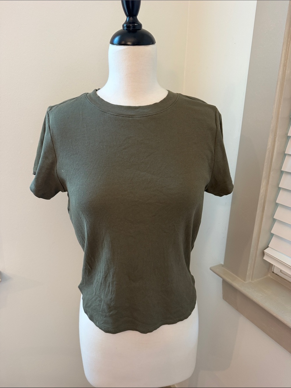 Madewell Classic Olive Green Women's Crewneck Tee